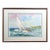 1980s Angelina Wood Original Sailboat Watercolor Painting in Custom Frame For Sale