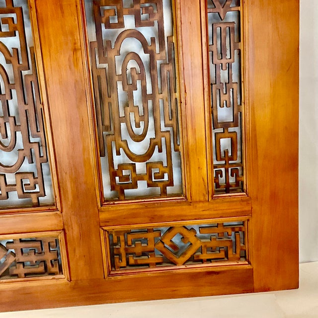 1970s Vintage Chinoiserie Arts & Crafts Wooden Asian Wall Panel Sculpture For Sale - Image 6 of 12