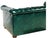 Late 20th Century Hancock & Moore Emerald Green Tufted Leather Chesterfield Sofa For Sale In Los Angeles - Image 6 of 9