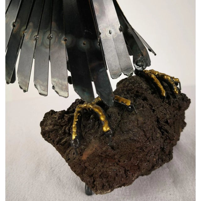 Brown Eagle Sculpture by J. van den Heuvel For Sale - Image 8 of 9