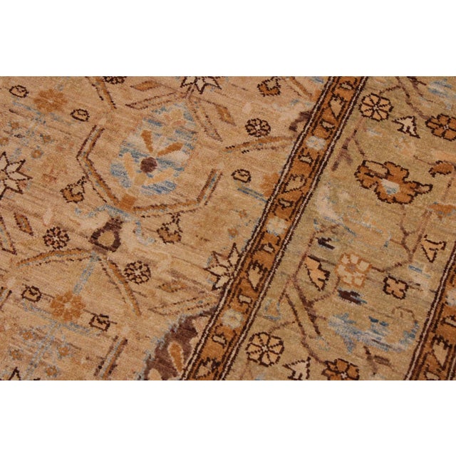 Textile Oriental Ziegler Tan Brown Hand-Knotted Wool Rug - 6'2'' X 9'10'' For Sale - Image 7 of 8