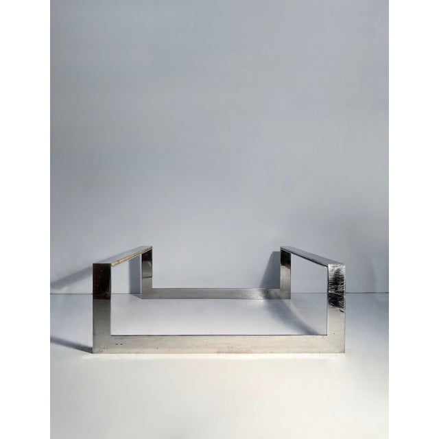 Leon Rosen Post Modern Steel Coffee Table by Leon Rosen for Pace For Sale - Image 4 of 4