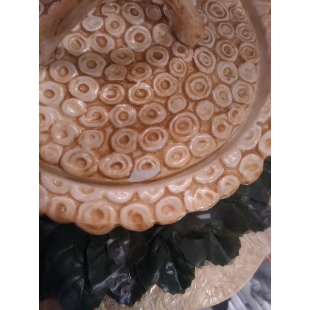 Ceramic Italian Faux Bamboo Palm Beach Regency Tea Pot For Sale - Image 7 of 8