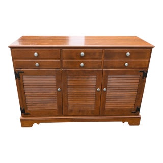 Vintage Ethan Allen Baumritter Heirloom Nutmeg Maple Console Sideboard Credenza For Sale