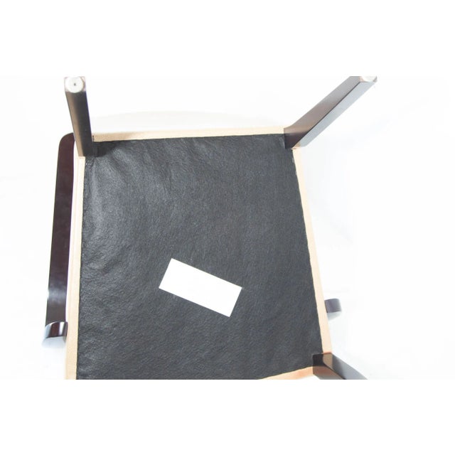 Dakota Jackson Leather Club Art Deco Style Pfm Armchair For Sale - Image 12 of 12