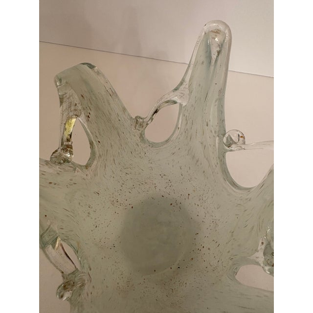 1960s 1960s Murano Venetian Hand Blown Glass Opaque Tall Vase For Sale - Image 5 of 8