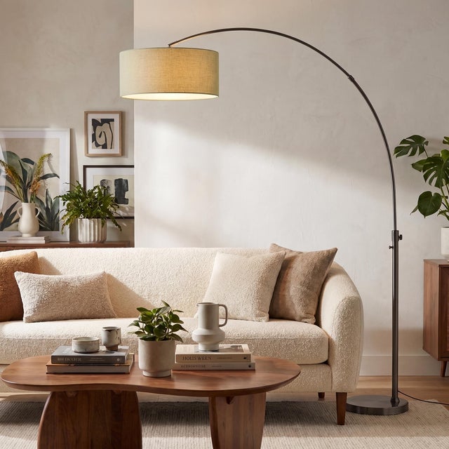 Featuring a sweeping arc silhouette, the Float Arc Lamp is a modern statement piece designed by Peter Morelli in 1960....