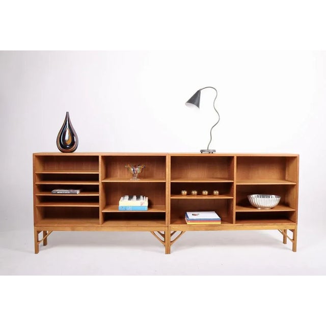 China Oak Bookcases by Børge Mogensen for FDB, Denmark, 1960s, Set of 2 For Sale - Image 6 of 7