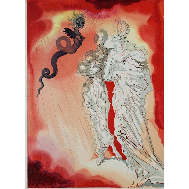 Salvador dali (1904-1989) hell 21: the black devil color woodcut unsigned on bfk rives vellum 26 x 33 cm (c. 10 x 13...
