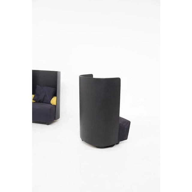 Black Set of Armchairs by De Pas, Durbino & Lomazzi for Zanotta, 1980s For Sale - Image 8 of 11