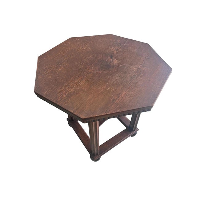 1920s Art Deco Side Table in Wood, 1920s-1930s For Sale - Image 5 of 8