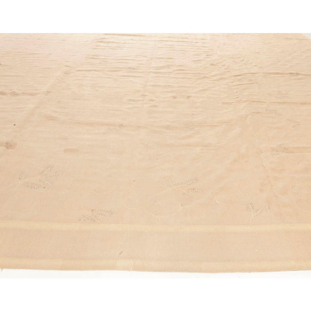 Modern Aubusson Style Beige Wool Rug by Eric Cohler by Doris Leslie Blau For Sale - Image 4 of 6