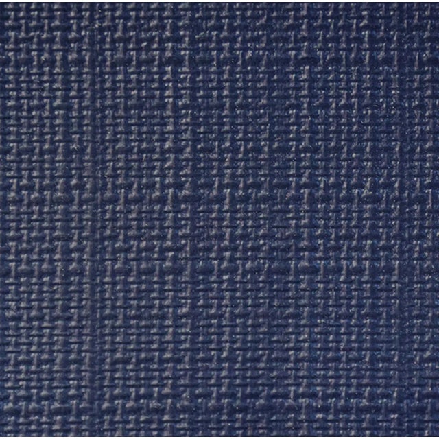 Not Yet Made - Made To Order Matthew Izzo Home Bryce 60" Round Pedestal Dining Table in Textured Navy Linen With Glass Top For Sale - Image 5 of 6