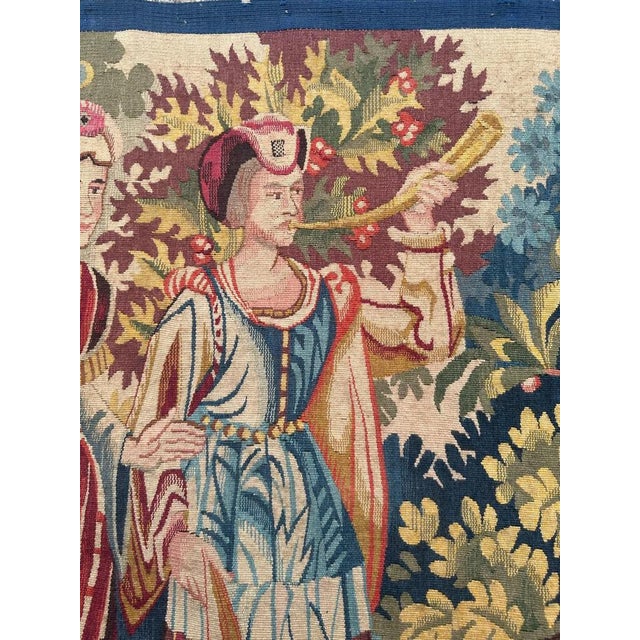 Mid-Century French Medieval Style Aubusson Tapestry, 1920s For Sale - Image 14 of 18