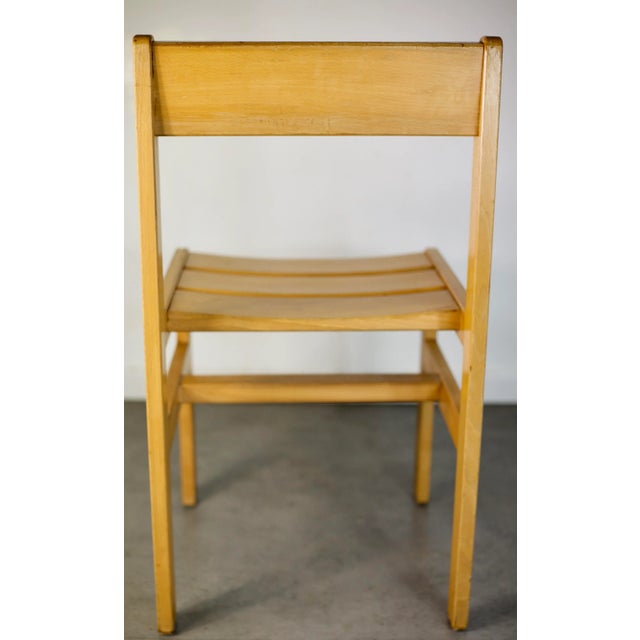 Vintage Wooden Side Chair by André Sornay, 1960s, in Very Good conditions. Designed 1960 to 1969