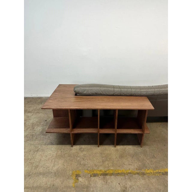Custom Made Corner Sofa Bookcase in Walnut For Sale - Image 11 of 13