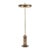 Mod Brass Beret & Marble Floor Lamp For Sale