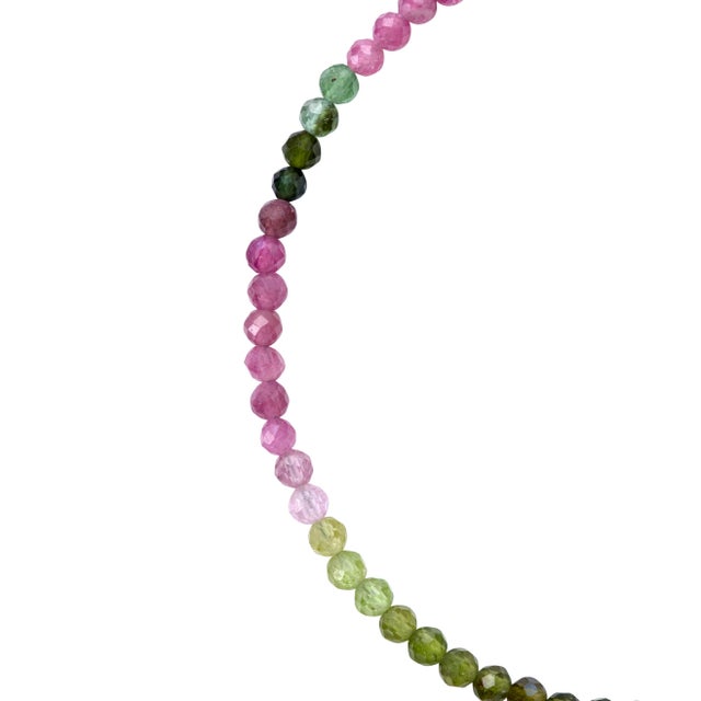 Bright Pink Birthstone October Rainbow Tourmaline Bracelet For Sale - Image 8 of 10