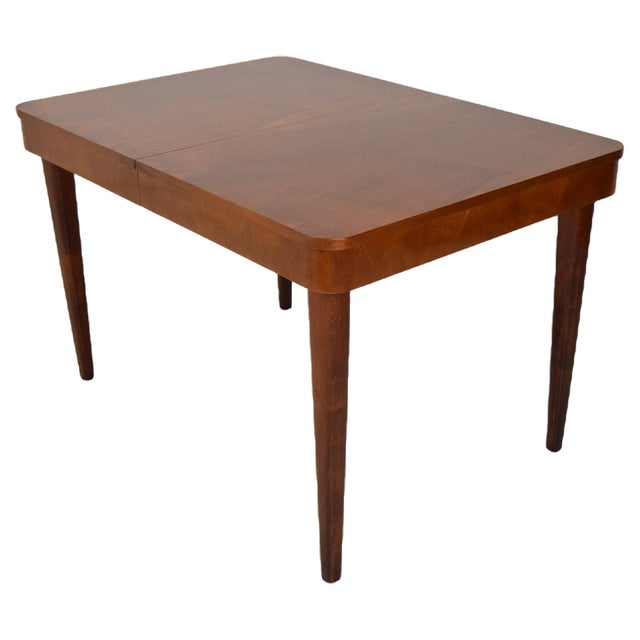 Art Deco Extendable Dining Table attributed to Jindrich Halabala, 1940s For Sale