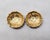 Vintage 1980s Signed Givenchy Round Domed Goldtone Scales Pierced Earrings-2 Pieces For Sale In Philadelphia - Image 6 of 6