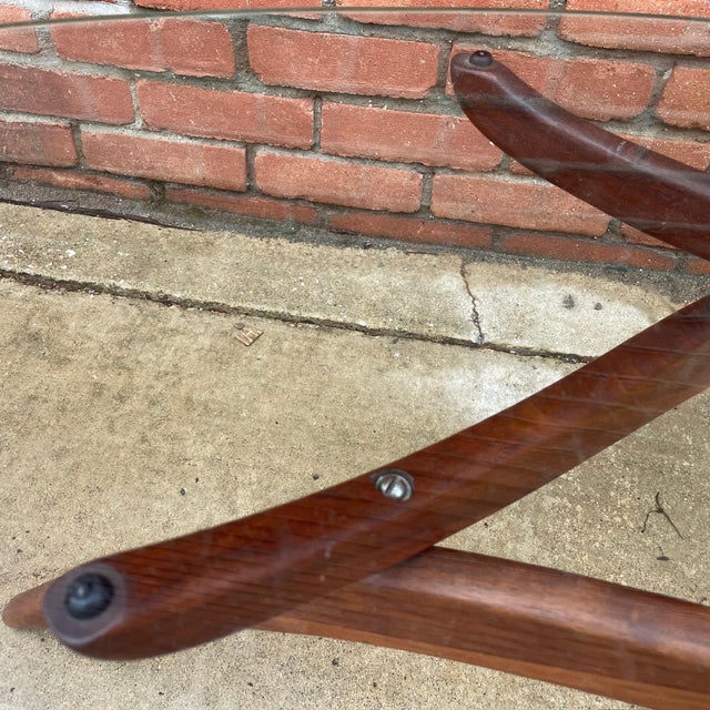 Mid 20th Century Attributed Forest Wilson Sculptural Walnut and Glass Coffee Table For Sale In Cleveland - Image 6 of 10