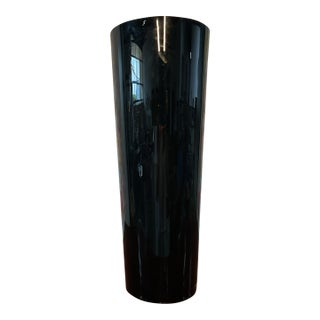 Unmarked Black Vase For Sale