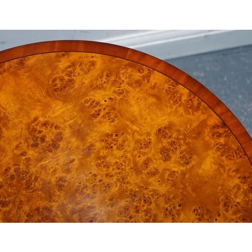 Empire French Burr Walnut Side Table For Sale - Image 4 of 12