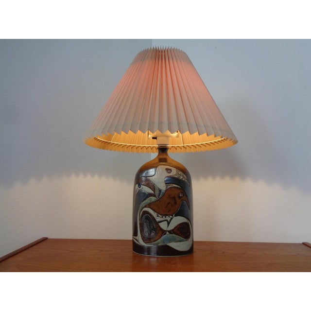 Mid-Century Modern Danish Studio Ceramic Floor Lamp with Birds, 1960s For Sale - Image 3 of 18