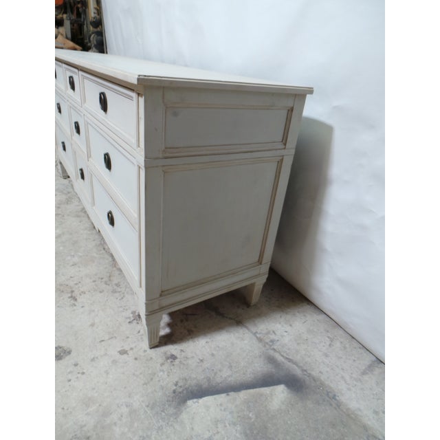 Gustavian Style 9 Drawer Dresser For Sale - Image 4 of 10