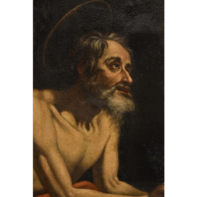 Baroque Hendrick de Somer / Enrico Fiammingo, Saint Jerome, 1630, Oil on Canvas For Sale - Image 3 of 18