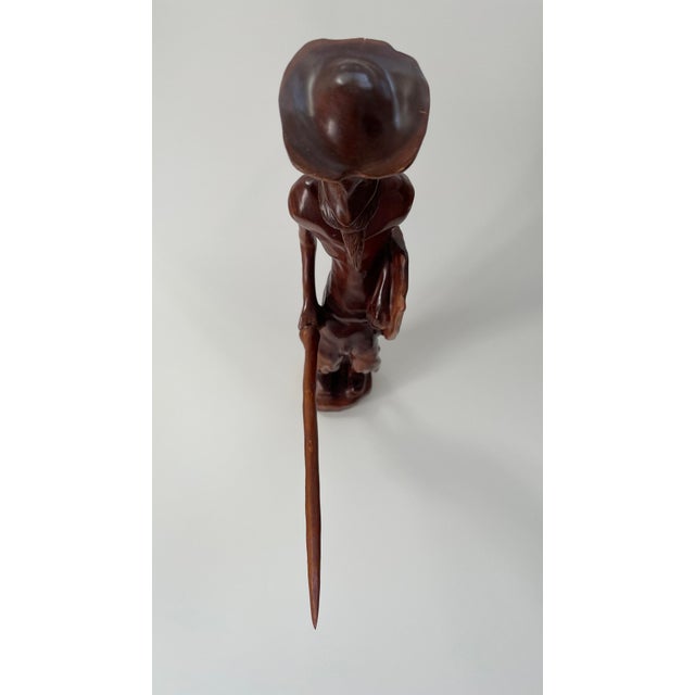Wood Vintage Don Quixote Wood Carving Sculpture For Sale - Image 7 of 15