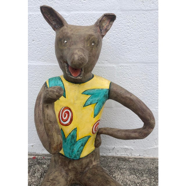 Contemporary Large Vintage Paper Mache Wolf For Sale - Image 3 of 9