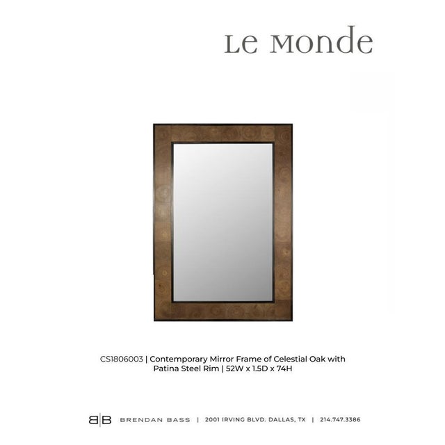 Wood Modern Celestine Oak Mirror For Sale - Image 7 of 7