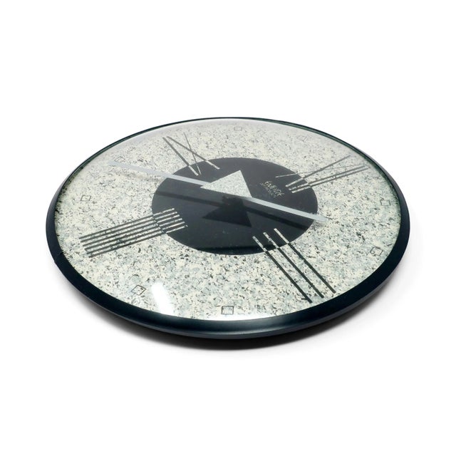 Mid-Century Modern 1980s Postmodern Wall Clock by Empire Arts For Sale - Image 3 of 7