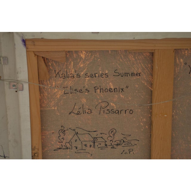 Early 21st Century Lelia Pissarro - Elise's Phoenix, From the Kalla's Series, Oil on Canvas For Sale - Image 5 of 6