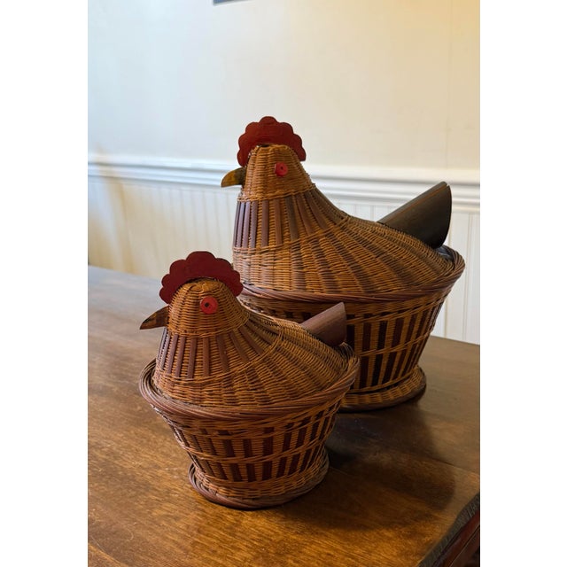 Boho Shanghai Weave Chicken Baskets For Sale - Image 4 of 12