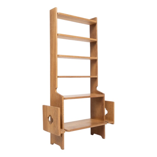 French Oak Bookcase by Guillerme Et Chambron for Votre Maison, 1950s For Sale