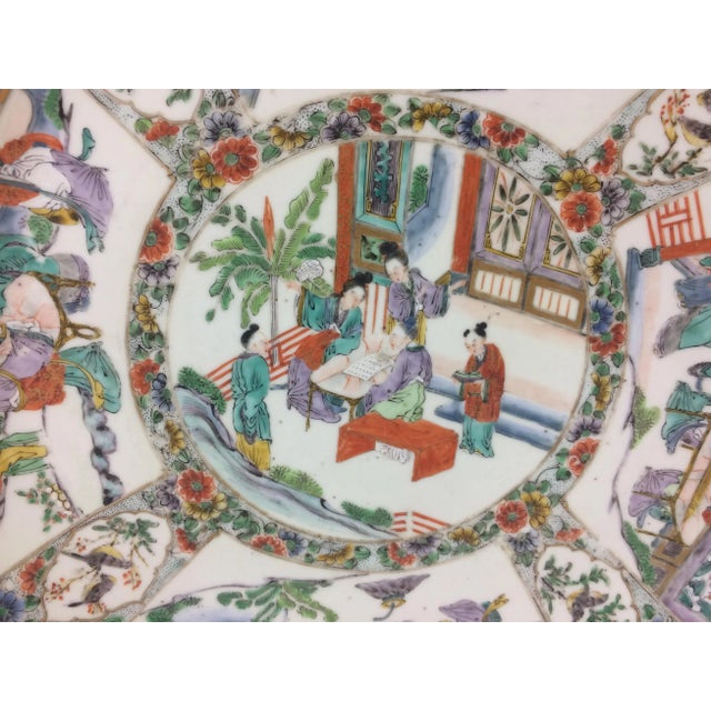 This lovely Chinese platter dates from the 1850's and is in good condition. There is a small chip in the rim. There is a...