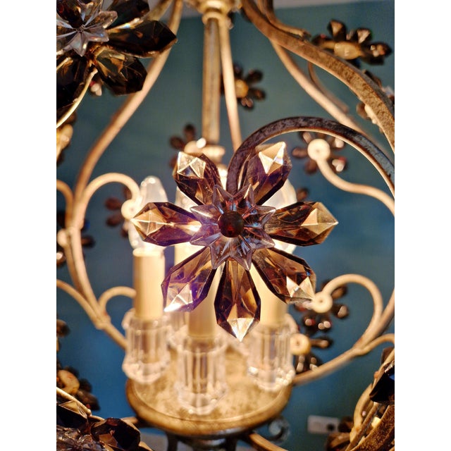 Metal Vintage Italian Chandelier by Banci Firenze, 1970s For Sale - Image 7 of 16