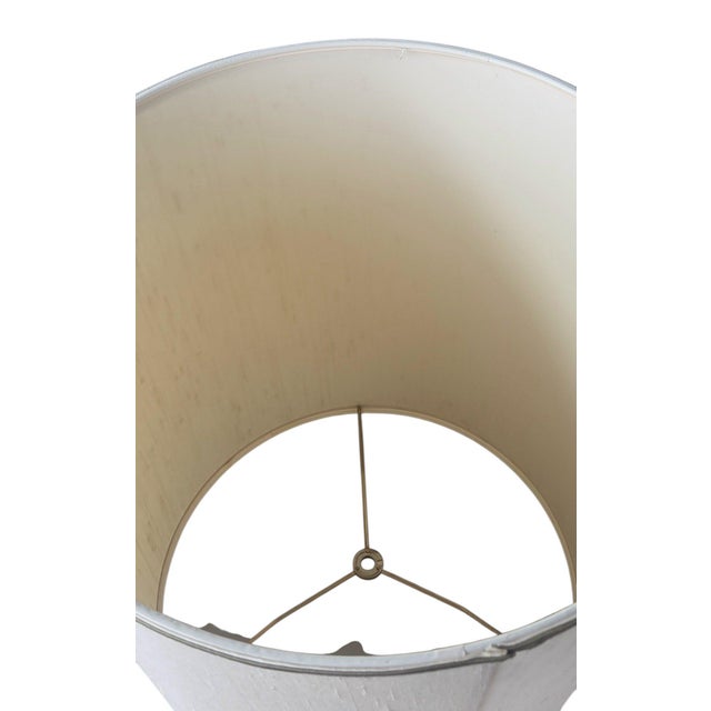 Textile Vintage Stiffel Textured Drum Lamp Shade For Sale - Image 7 of 7