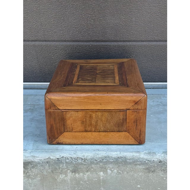 Wood Italian Walnut Marquetry Jewelry Box, Circa 1880. For Sale - Image 7 of 9