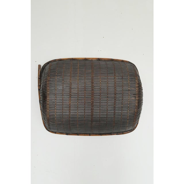 Mid 20th Century Old Southeast Asian Basket / Bamboo and Bark Weave / Wall-Hanging Object For Sale - Image 9 of 16
