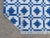 Blue Handmade Cotton Rug, Indigo Blue And White Star Pattern Striped and Cream Fringe - 8'x10' For Sale - Image 8 of 10