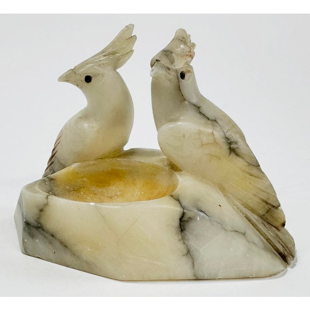 Vintage Alabaster Bird Trinket Dish For Sale In Kansas City - Image 6 of 11