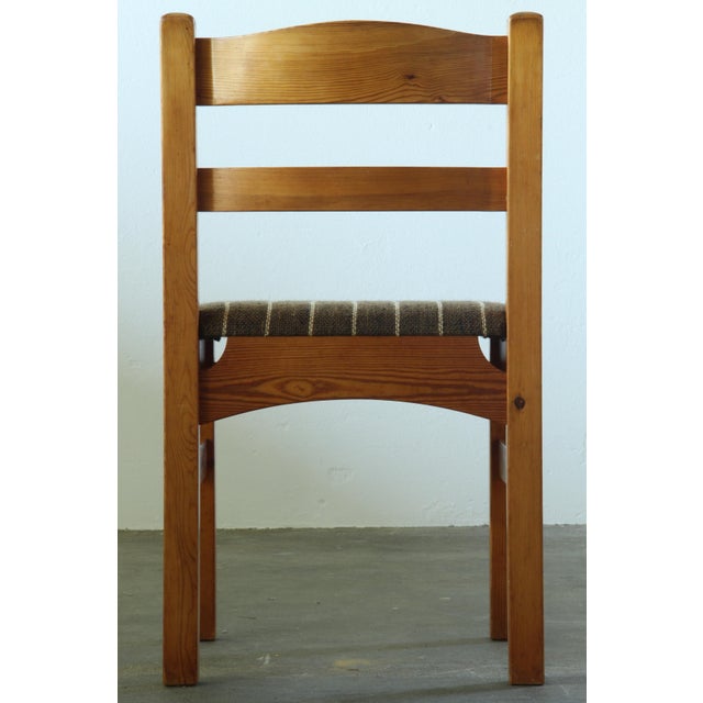 Brutalist Mid-Century Modern Danish Chunky Pine Dining Chairs, 1970s, Set of 4 For Sale - Image 3 of 18