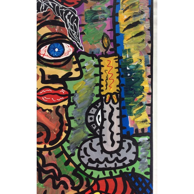 Textile French Surrealist Painting Inspired by Pablo Picasso For Sale - Image 7 of 9