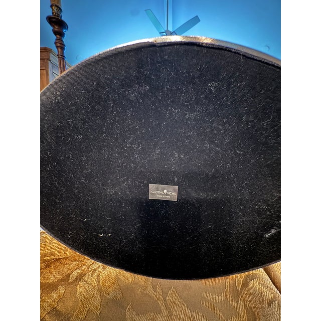 Global Views Large Heavy Decorative Silver Tone Pedestal Bowl Luxury Centerpiece For Sale In Philadelphia - Image 6 of 6
