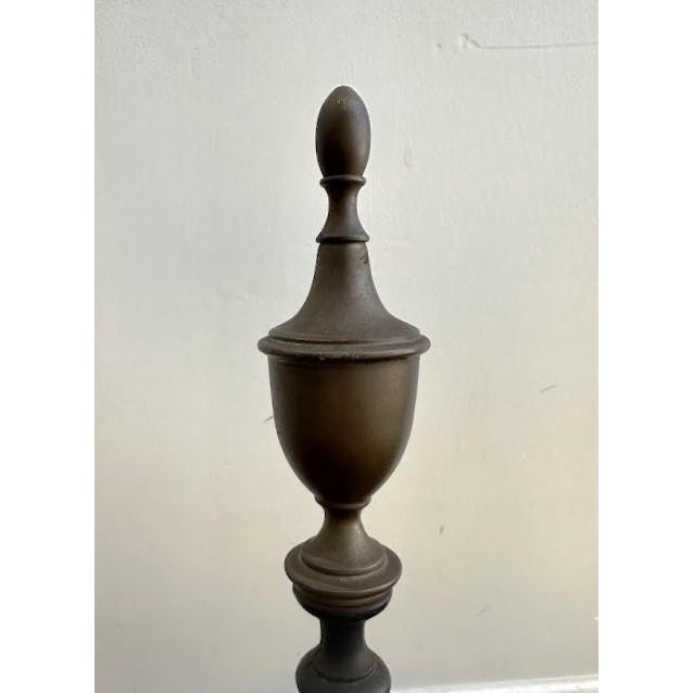 Traditional Pair of Antique Metal Andirons For Sale - Image 3 of 6