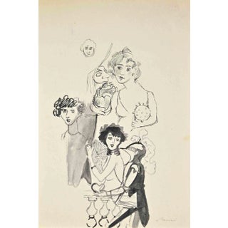 Mino Maccari, Studies, Artwork on Paper, 1935 For Sale