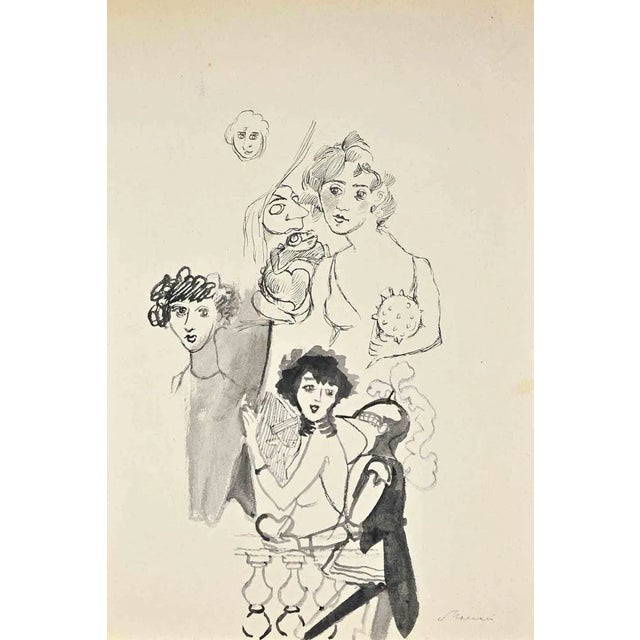 Mino Maccari, Studies, Artwork on Paper, 1935 For Sale